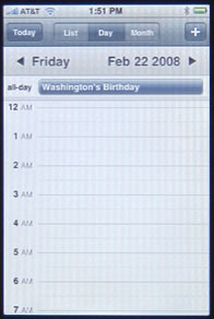 iPhone Calendar Day View