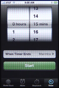 iPhone Clock Timer