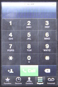 iPhone Phone Keypad