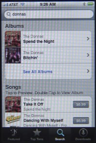 iPhone iTunes Search