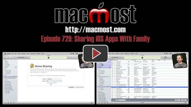 MacMost Now 729: Sharing iOS Apps With Family