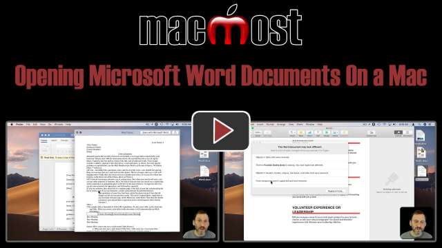 Opening Microsoft Word Documents On a Mac