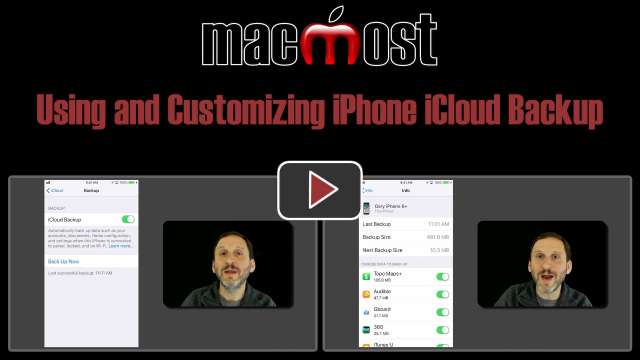 Using and Customizing iPhone iCloud Backup
