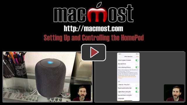 Setting Up and Controlling the HomePod