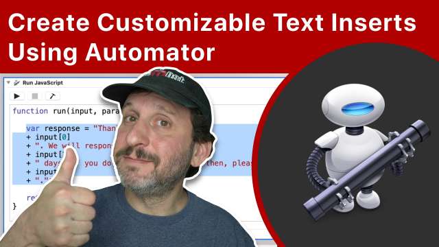 Create Customizable Text Inserts Using Automator