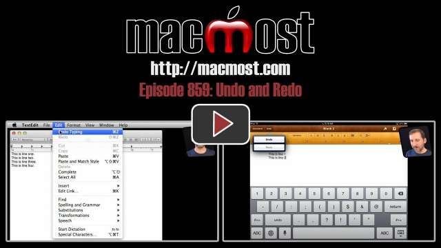 MacMost Now 859: Undo and Redo
