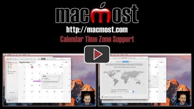 Calendar Time Zone Support