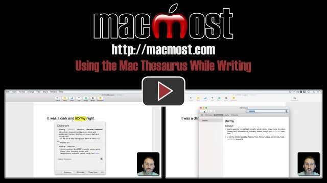 Using the Mac Thesaurus While Writing