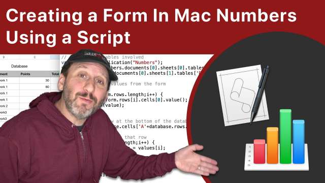 Creating a Form In Mac Numbers Using a Script