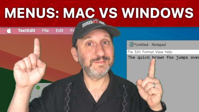 Windows Menus Vs the Mac Menu Bar