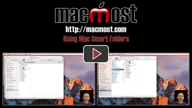 Using Mac Smart Folders