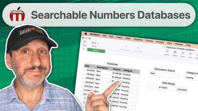 Creating Searchable Databases In Numbers