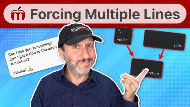 Typing Multiple Lines In Messages, Web Forms and Other Mac Apps