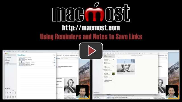 Using Reminders and Notes to Save Links