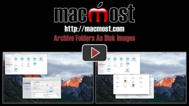 Archive Folders As Disk Images