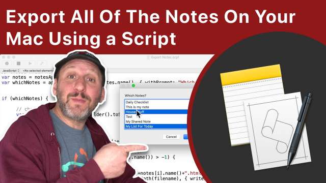 Export All Of The Notes On Your Mac Using a Script