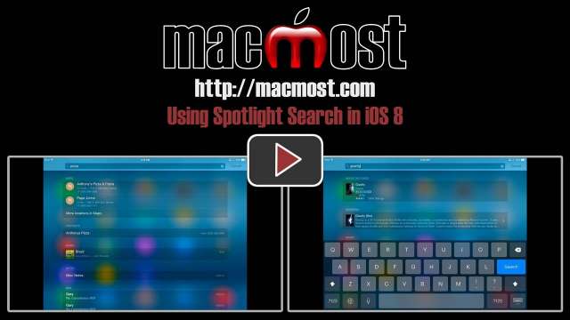 Using Spotlight Search in iOS 8