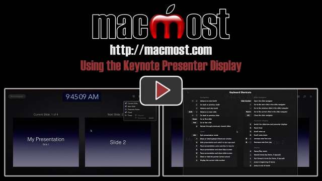 Using the Keynote Presenter Display