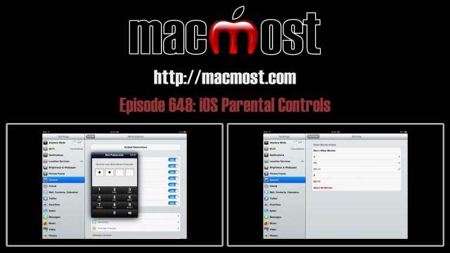 MacMost Now 648: iOS Parental Controls