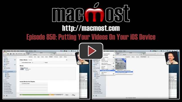 MacMost Now 850: Putting Your Videos On Your iOS Device