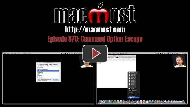MacMost Now 870: Command Option Escape