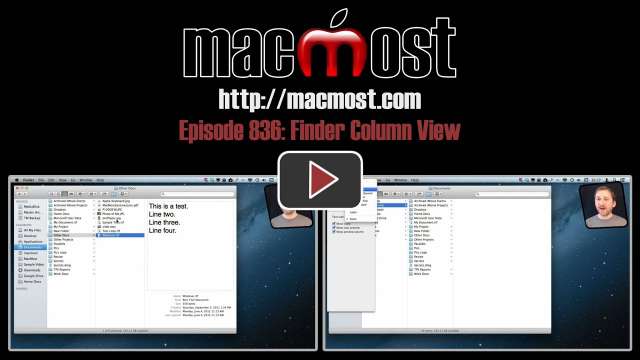 MacMost Now 836: Finder Column View