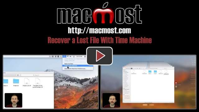 Recover a Lost File With Time Machine