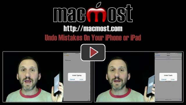 Undo Mistakes On Your iPhone or iPad