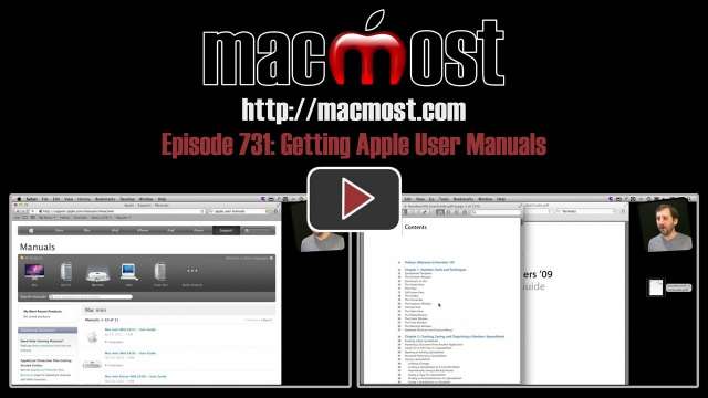 MacMost Now 731: Getting Apple User Manuals