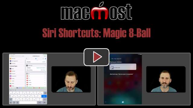 Siri Shortcuts: Magic 8-Ball