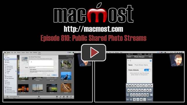 MacMost Now 810: Public Shared Photo Streams