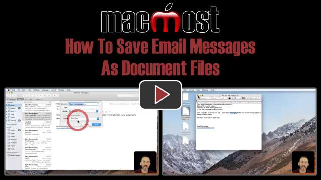 How To Save Email Messages As Document Files