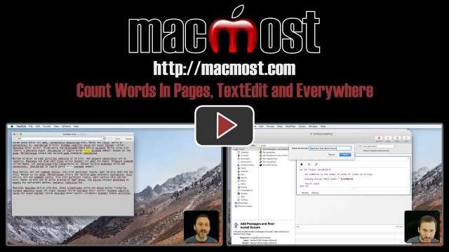 Count Words In Pages, TextEdit and Everywhere