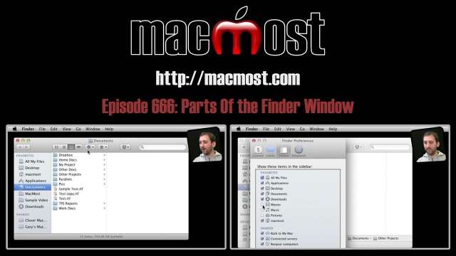 MacMost Now 666: Parts Of the Finder Window