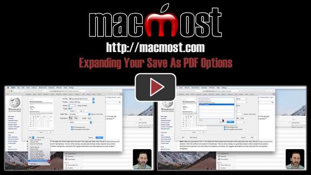 Expanding Your Save As PDF Options