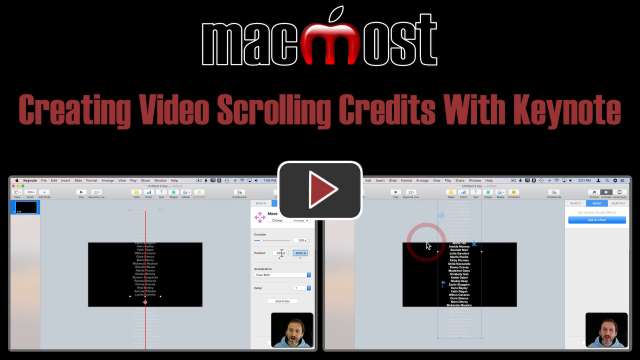 Creating Video Scrolling Credits With Keynote