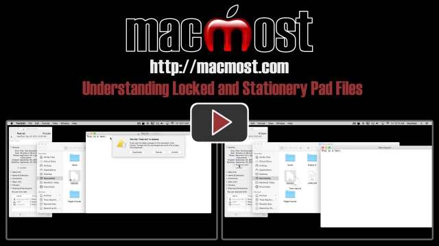 Understanding Locked and Stationery Pad Files