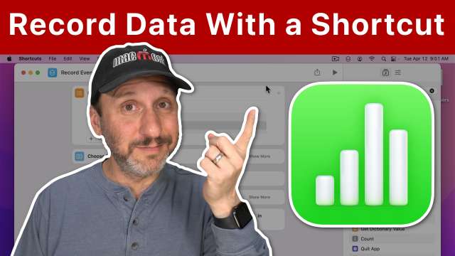 Using Shortcuts To Add Data To a Numbers Spreadsheet