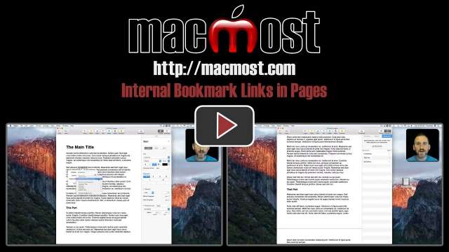 Internal Bookmark Links in Pages