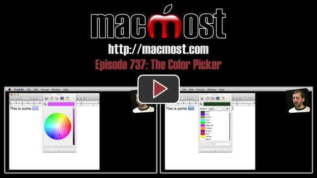 MacMost Now 737: The Color Picker