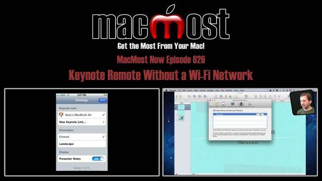 MacMost Now 626: Keynote Remote Without a Wi-Fi Network