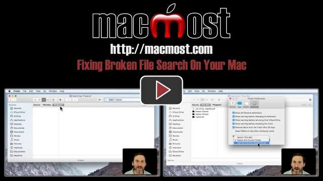 Fixing Broken File Search On Your Mac