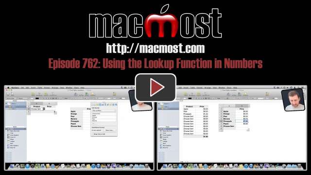 MacMost Now 762: Using the Lookup Function In Numbers