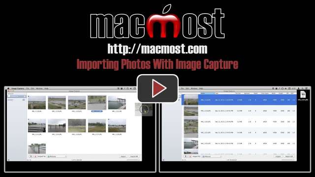 Importing Photos With Image Capture