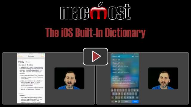 The iOS Built-In Dictionary