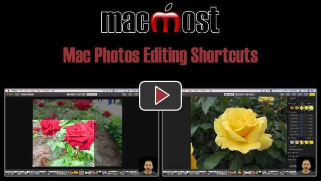 Mac Photos Editing Shortcuts