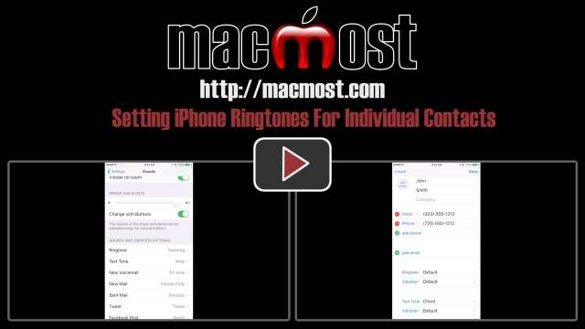 Setting iPhone Ringtones For Individual Contacts