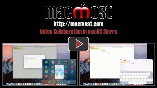Notes Collaboration in macOS Sierra