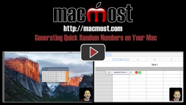 Generating Quick Random Numbers on Your Mac