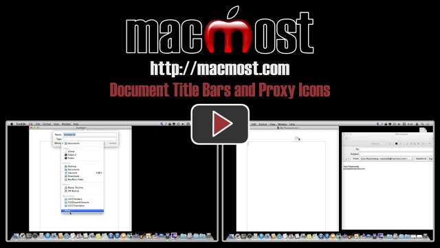 Document Title Bars and Proxy Icons